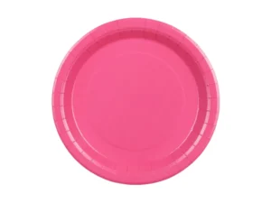 Talerzyki papierowe ciemny różowy 23 cm