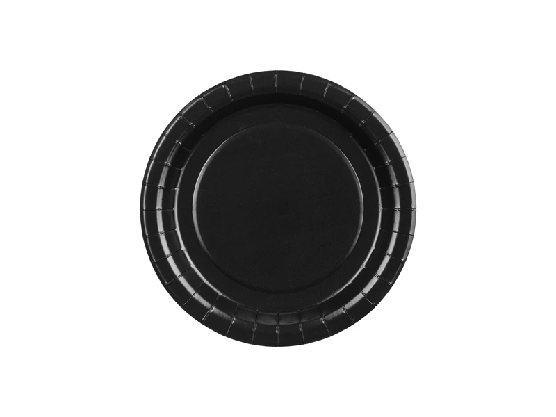 Talerzyki papierowe czarne 18 cm