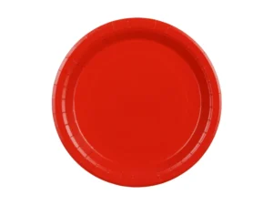 Talerzyki papierowe czerwone 23 cm