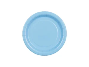 Talerzyki papierowe jasny niebieski 18 cm