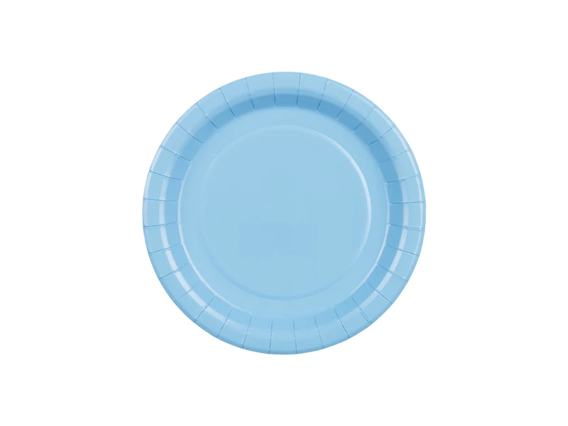 Talerzyki papierowe jasny niebieski 18 cm