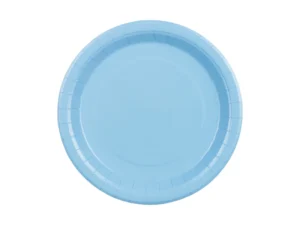 Talerzyki papierowe jasny niebieski 23 cm