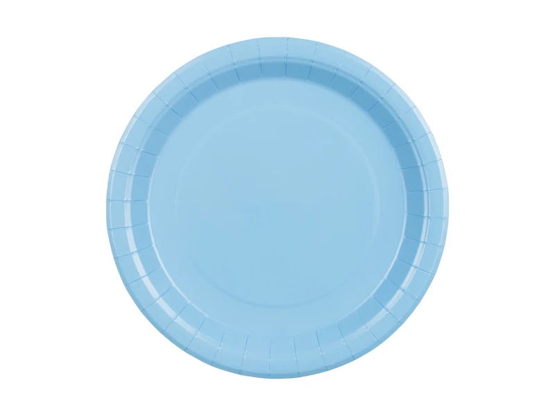 Talerzyki papierowe jasny niebieski 23 cm