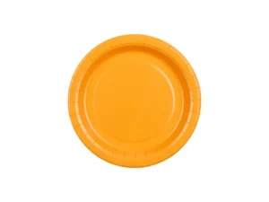 Talerzyki papierowe jasne pomarańczowe 18 cm