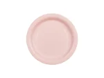 Talerzyki papierowe jasny różowy 18 cm