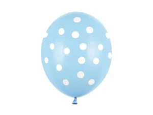 Balony 30 cm Kropki Pastel Baby Blue