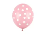 Balony 30 cm Kropki Pastel Baby Pink