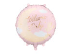 Balon foliowy pastylka Welcome Baby 35x35 cm jasnoróżowy