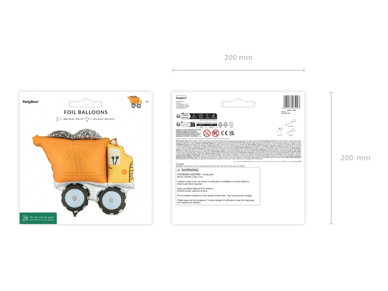 Balon foliowy Ciężarówka, 87x69 cm