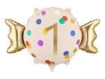 Balon foliowy Cukierek cyfra 1 61x37 cm