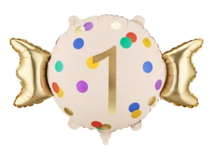 Balon foliowy Cukierek cyfra 1 61x37 cm