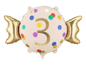 Balon foliowy Cukierek cyfra 3 61x37 cm