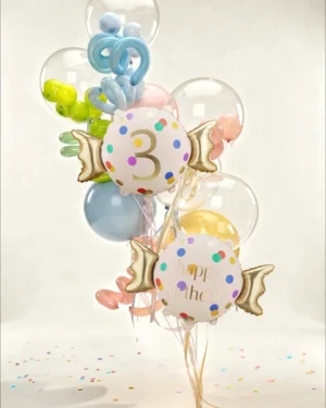 Balon foliowy Cukierek cyfra 3 61x37cm