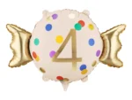 Balon foliowy Cukierek cyfra 4 61x37 cm