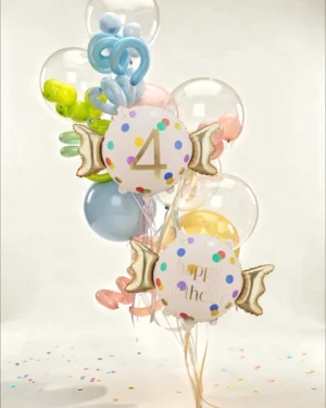 Balon foliowy Cukierek cyfra 4 61x37cm