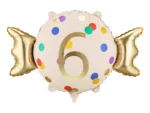 Balon foliowy Cukierek cyfra 6 61x37 cm