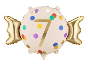Balon foliowy Cukierek cyfra 7 61x37 cm