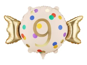 Balon foliowy Cukierek cyfra 9 61x37 cm
