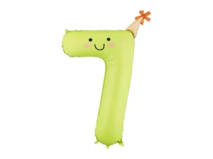 Balon foliowy Cyfra 7 86 cm jasny zielony