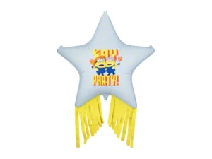Balon foliowy Gwiazda z frędzlami Minionki 72x72 cm
