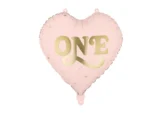 Balon foliowy Serce One 45 cm jasny różowy