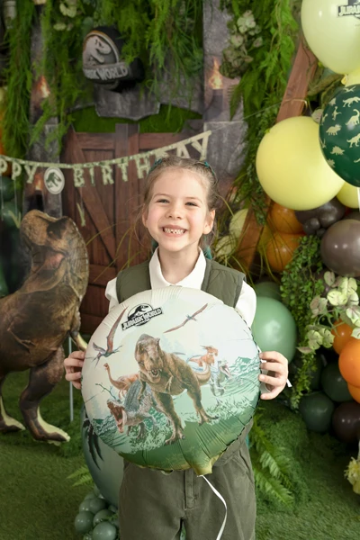 Balon foliowy pastylka Jurassic World, 35x35 cm