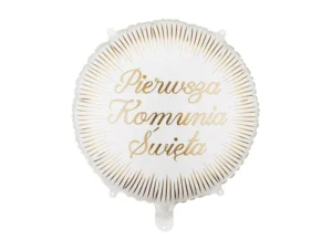Balon foliowy pastylka Pierwsza komunia święta 35x35 cm