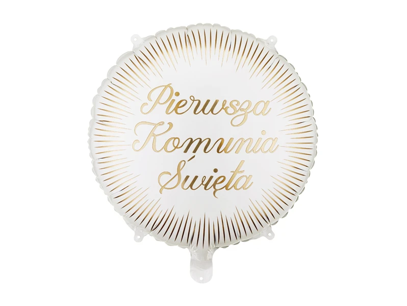 Balon foliowy pastylka Pierwsza komunia święta 35x35 cm