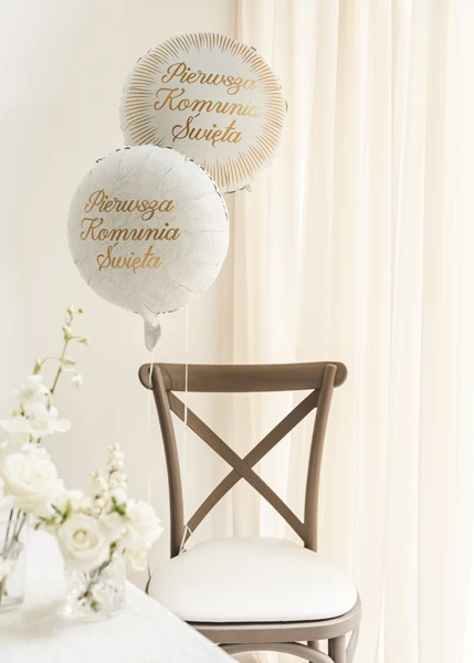 Balon foliowy pastylka Pierwsza komunia święta 35x35cm