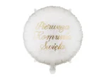 Balon foliowy pastylka Pierwsza komunia święta 35x35 cm