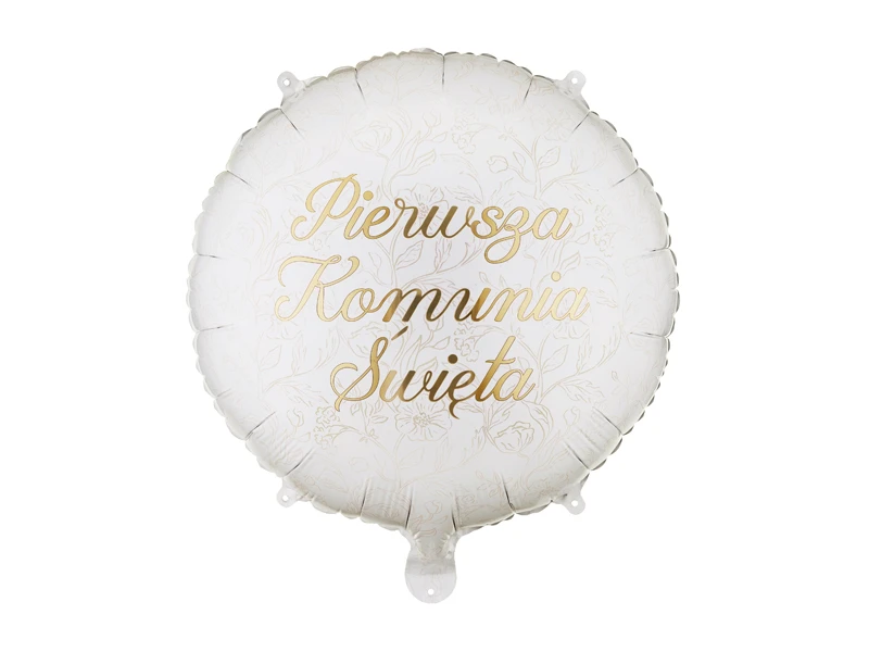 Balon foliowy pastylka Pierwsza komunia święta 35x35 cm