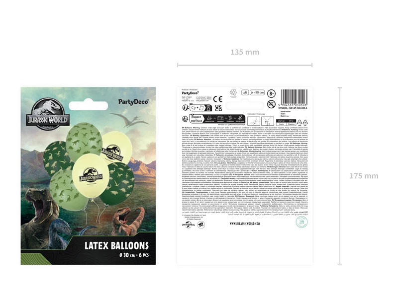 Balony 30 cm Jurassic World