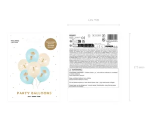 Balony 30cm Myszki z cyferką 1 niebieskie