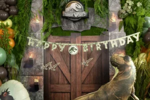Baner Happy Birthday Jurassic World 45x165cm