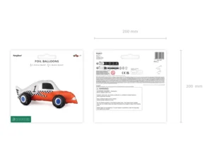 Stojący balon foliowy Wyścigówka 90x34cm