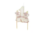 Świeczka urodzinowa cyfra 1 Myszki 7.5 cm