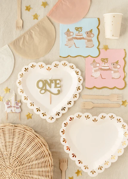 Świeczka urodzinowa cyferka 1 Myszki 7.5cm