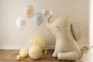 Balon foliowy Słonik, 84x90 cm beżowy