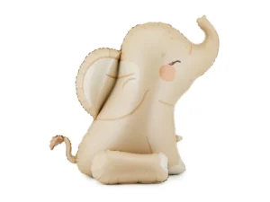 Balon foliowy Słonik 84x90 cm beżowy