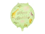 Balon foliowy pastylka Happy Birthday Safari 35x35 cm
