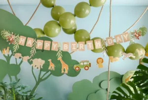 Baner Happy Birthday Safari, 180cm