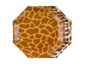 Talerzyki Safari cętki 23 cm mix