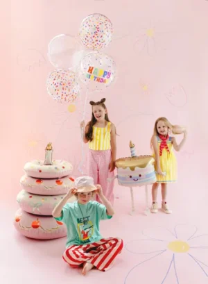 Balon Bubble Kropki 60cm transparentny