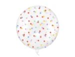 Balon Bubble Kropki 60 cm transparentny