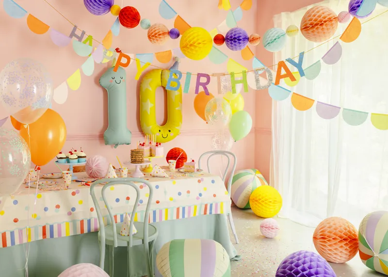 Balony 30 cm, Konfetti mix (1 op. : 6 szt.)