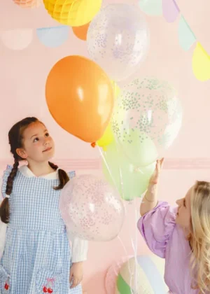 Balony 30 cm Konfetti, mix (1 op. : 6 szt.)