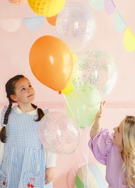 Balony 30 cm Konfetti, mix (1 op. : 6 szt.)