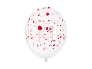 Balony 30 cm Plamy krwi Crystal Clear