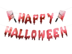 Baner Happy Halloween z tasakami 120 cm