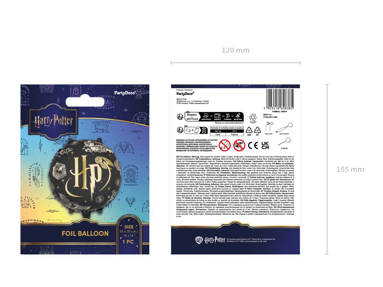 Balon foliowy Harry Potter 35 cm
